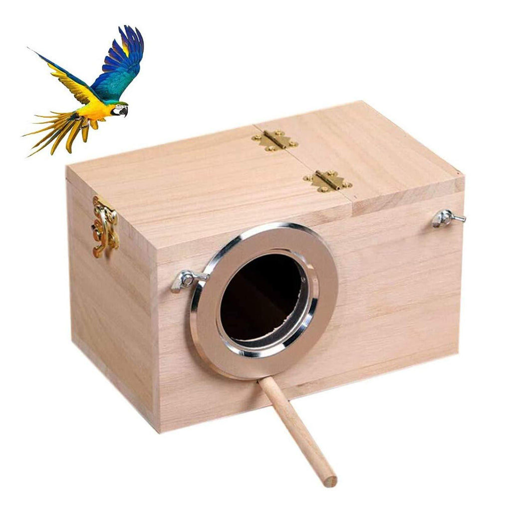 [Australia] - Tfwadmx Parakeet Nesting Box, Bird Nest Breeding Box Cage Wood House for Finch Lovebirds Cockatiel Budgie Conure Parrot, 8'' X 5'' X 5'' 