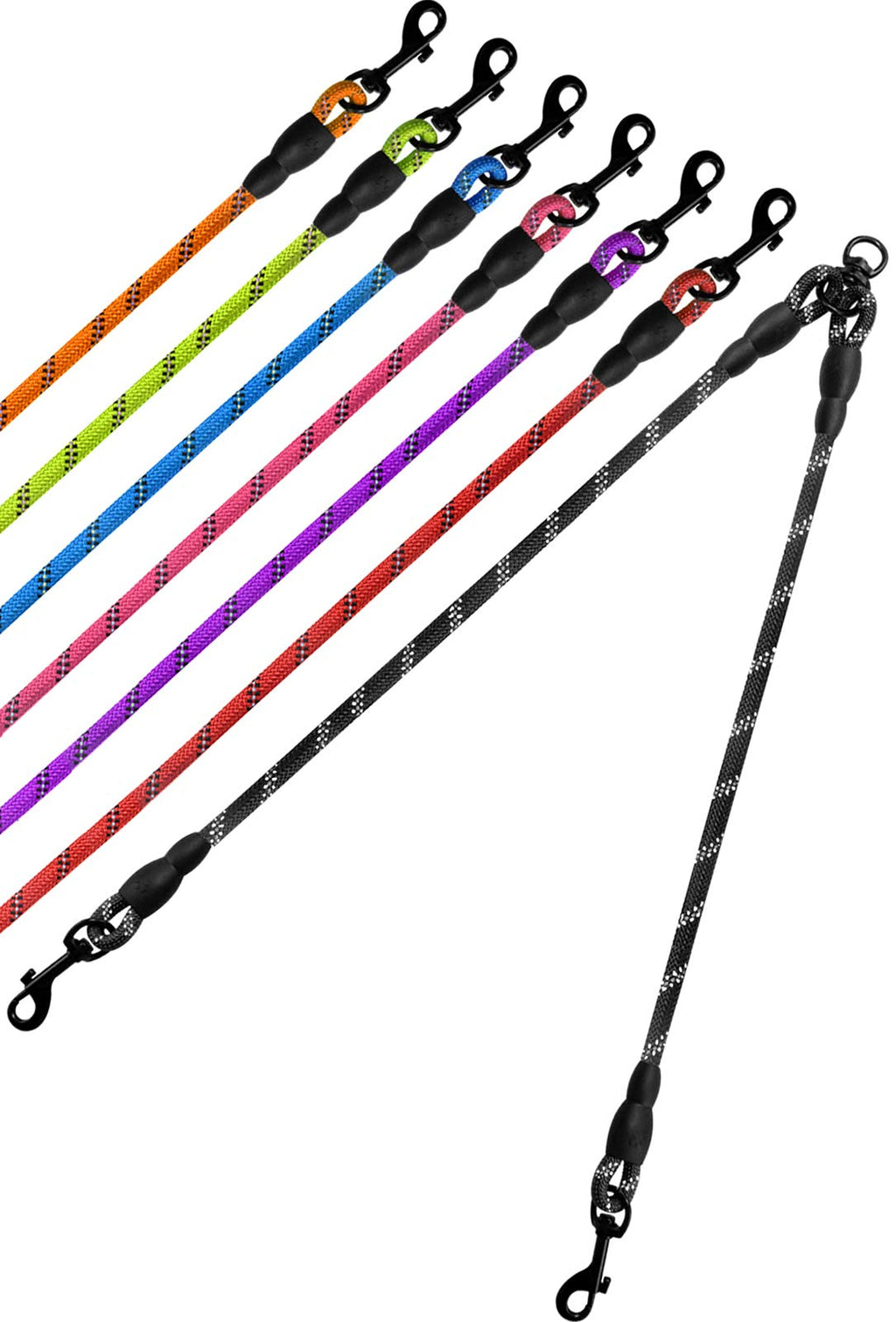 Taglory Double Dog Leash, Reflective Dual Dog Leash, 360 Swivel No Tangle Walking Double Leash for Puppy Small Dogs 30 Inch (Pack of 1) Black - PawsPlanet Australia