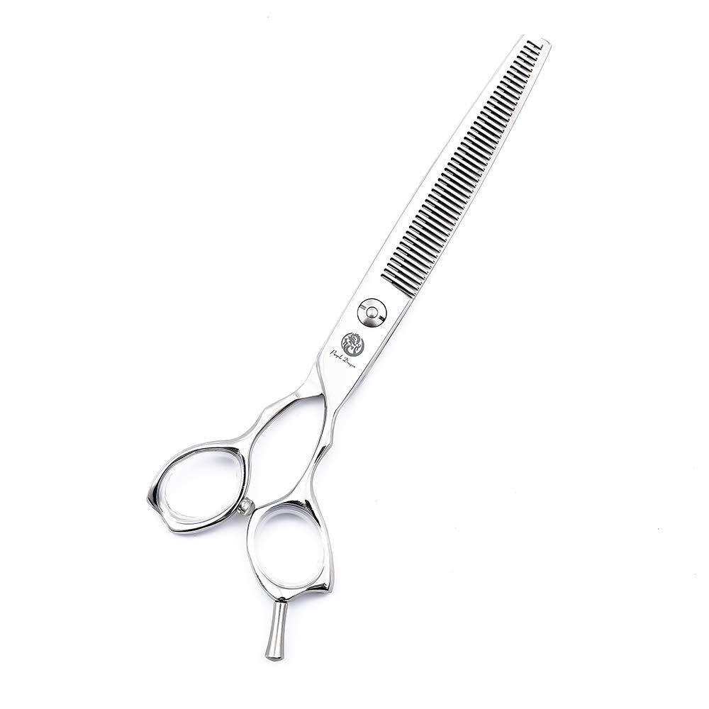 [Australia] - Purple Dragon 7.0 inch Sliver Pet 46 Teeth Thinning Scissors-440C Stainless Thinning Scissor -Pet/Dog Grooming Scissors - Perfect for Pet Groomer or Family DIY Use 