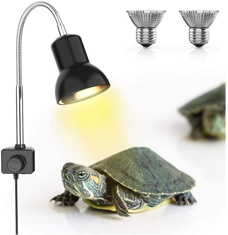 DADYPET Reptile Heat Lamps, Turtle Lamp UVA/UVB Turtle Aquarium Tank Heating Lamps with Holder, 360° Rotatable Habitat Aquarium Basking Lamp for Turtles Tortoise Snake Lizards Terrarium with 2 Bulb B - PawsPlanet Australia