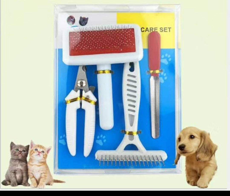 [Australia] - ORSHIS Grooming Pet Set 4 in 1 Professional Pet Grooming Kit,Grooming Tools Cats Dogs Nail Clippers Professional 