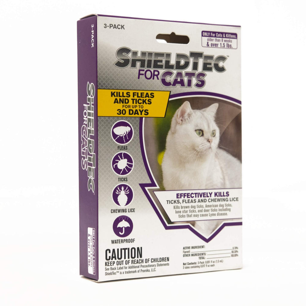 ShieldTec Flea and Tick Prevention for Cats, Kills Chewing Lice, Cat Flea Treatment 6 Dose - PawsPlanet Australia