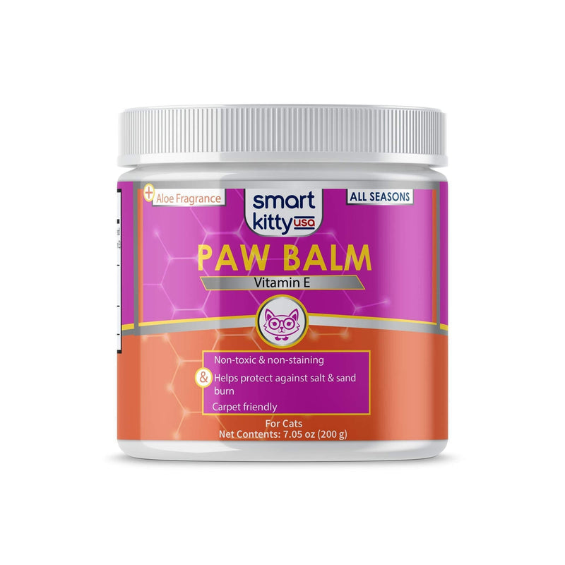 Smart Kitty Paw Balm for Cats 16 oz – with a Fresh Aloe Vera Scent, Non-Toxic and Non-staining, Protects Cat's feet in All Seasons, for All Ages, Manufactured in The USA - PawsPlanet Australia
