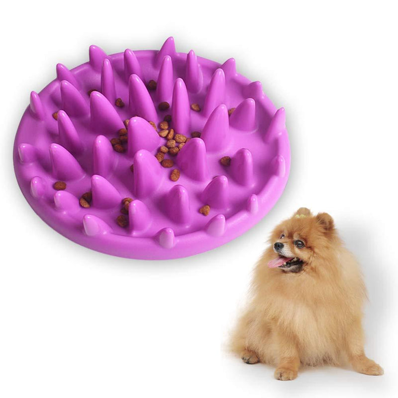 [Australia] - Andiker Pet Interactive Fun Feeder Bowl,Non Slip Puzzle Bowl Fun Feeder,Slow Feeder Bowls are Suitable for Dog & Cat Purple 