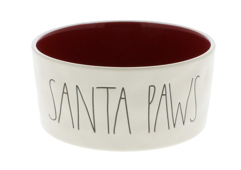 [Australia] - Magenta Rae Dunn Santa Paws LL Dog Bowl Red Interior 