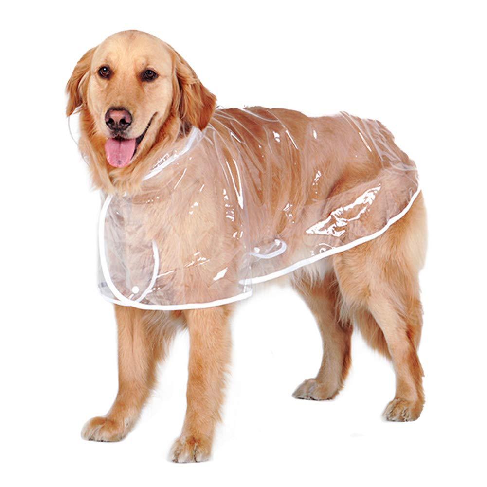 [Australia] - Bonaweite Dog Raincoat with Hood Poncho, Waterproof Transparent Rain Coat, Lightweight Rain Jacket Clothes for Big Dogs XXXXXL 