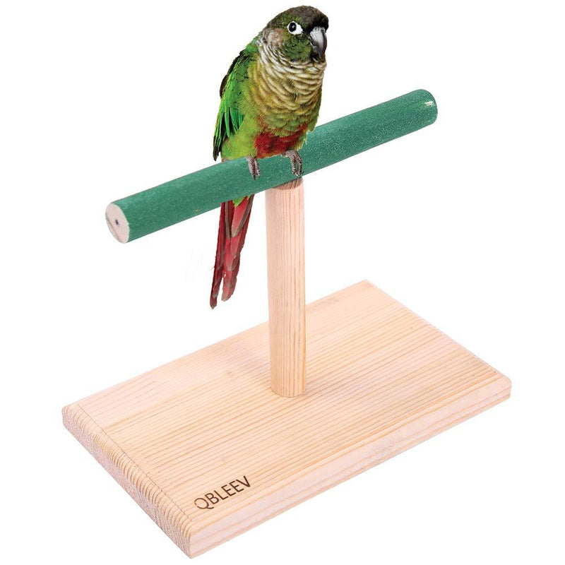 QBLEEV Small Bird Perch,Bird Play Stand,Portable Training Parrot Playstand, Bird Cage Toys for Cockatiels Conures Parakeet Finch Lovebirds Rectangular - PawsPlanet Australia