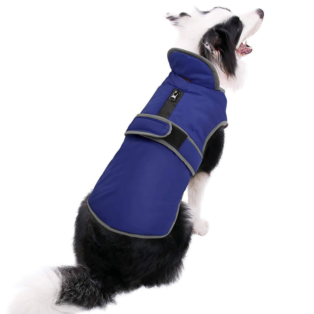 MIGOHI Reflective Waterproof Windproof Dog Coat Cold Weather Warm Dog Jacket Reversible Stormguard Winter Dog Vest for Small Medium Large Dogs XS Navy - PawsPlanet Australia