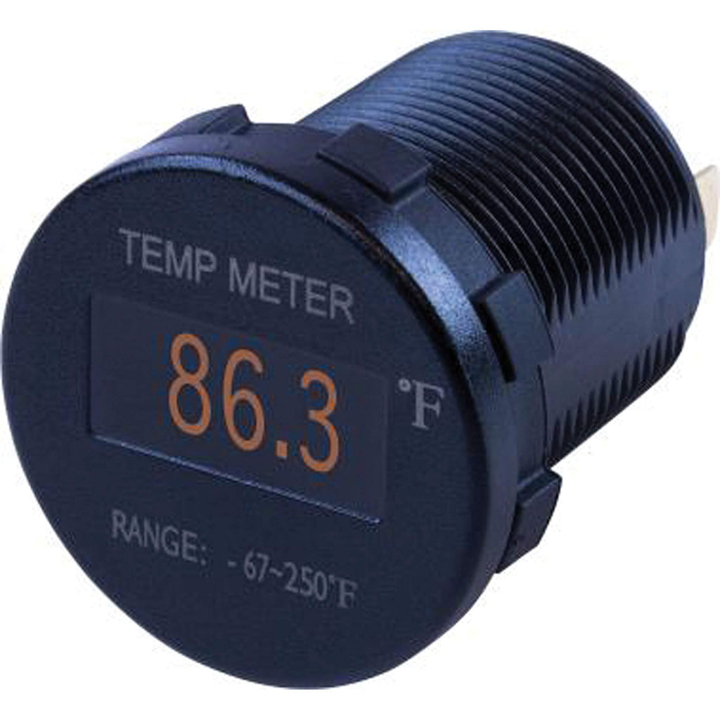 [Australia] - Sea-Dog 421610-1 Round OLED Temperature Meter - 1-7/16" Diameter, Black 