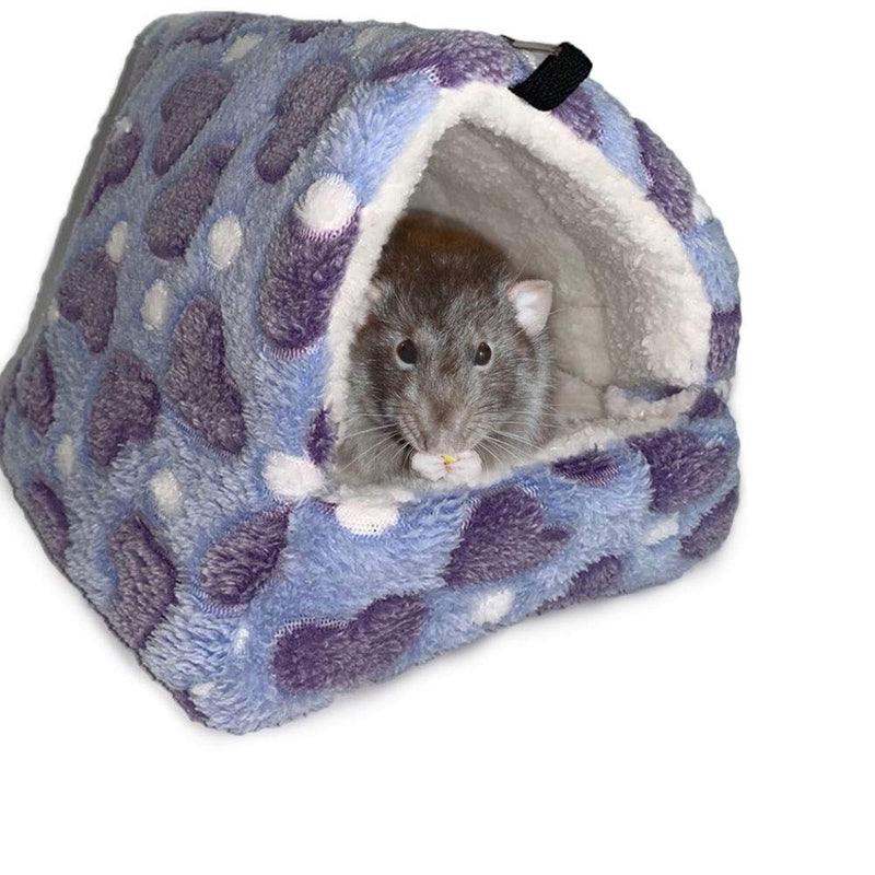 Oncpcare Winter Warm Hamster Bed Playing Soft Hamster Hammock Sleeping Cute Small Animals Nest Hanging Home Resting for Young Guinea Pig Degu Drawl Hedgehog S Purple - PawsPlanet Australia