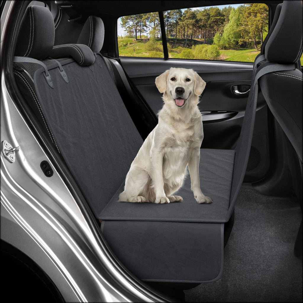 [Australia] - Active Pets Dog Back Seat Cover Protector Waterproof Scratchproof Hammock for Dogs Backseat Protection Against Dirt and Pet Fur Durable Pets Seat Covers for Cars & SUVs Standard Black 