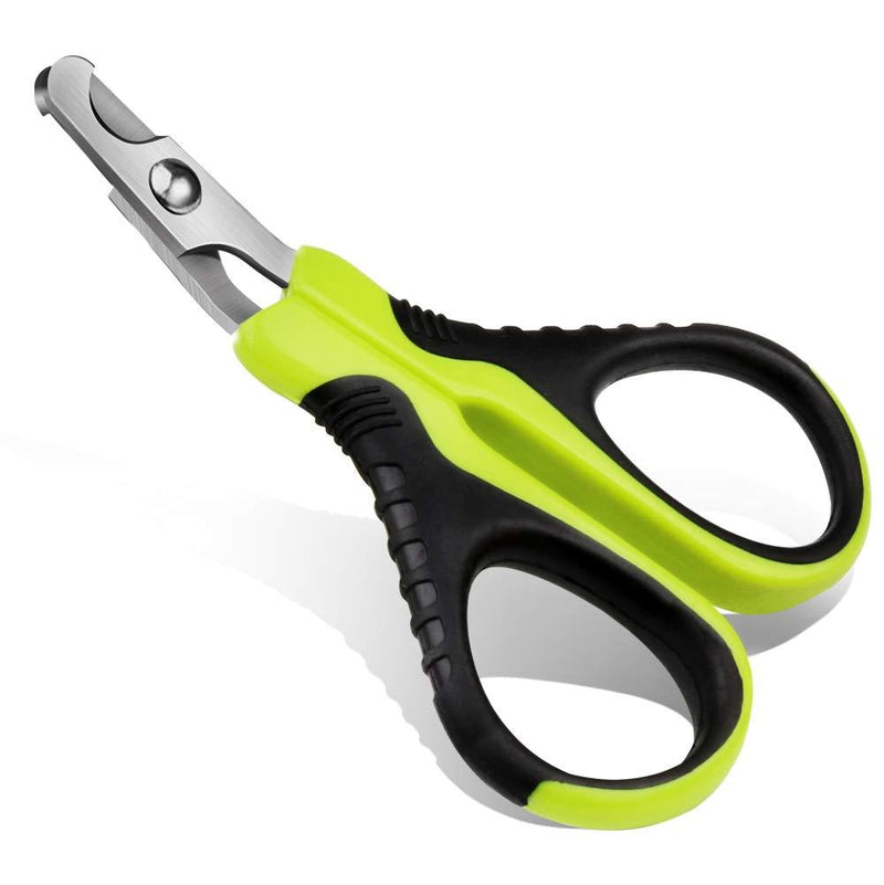 [Australia] - AriTan Professional Pet Cat Nail Clipper Scissors Trimmer for Cats, Rabbits and Small Animals, Cat Claw Clippers Scissors, Stainless Steel,25 Degree Curved Design, Paw Grooming Green 