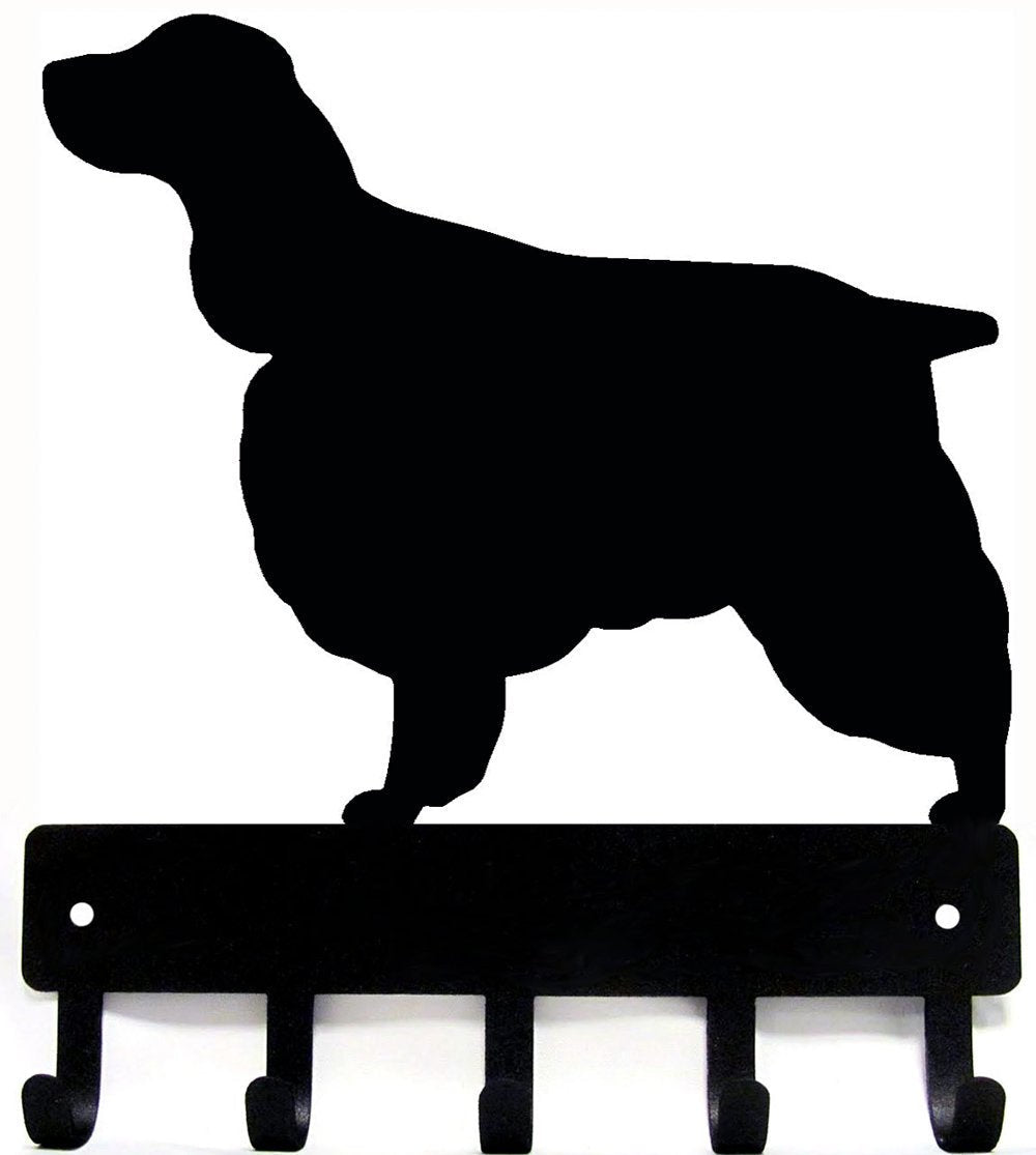 [Australia] - The Metal Peddler English Springer Spaniel Key Rack Dog Leash Hanger - Small 6 inch Wide 