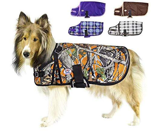 [Australia] - DERBY ORIGINALS HORSE-TOUGH 1200D WATERPROOF RIPSTOP NYLON WINTER DOG COAT WITH TWO YEAR WARRANTY Orange Woodland 17.5" 