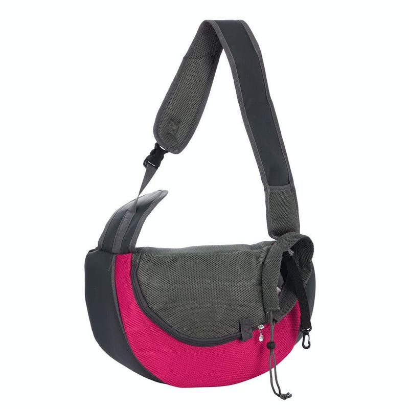 [Australia] - uxcell Pet Dog Carrier Backpack Bag Puppy Cat Carrier Holder Shoulder Adjustable for Outdoor Travel Picnic Shopping S Fuchsia 