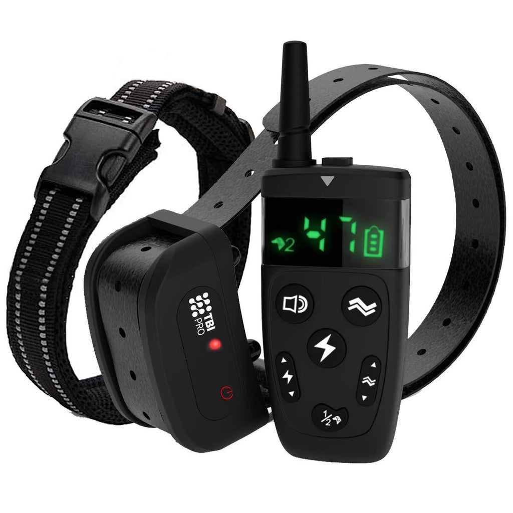 [Australia] - TBI Pro Dog Training Collar with Remote - Shock Collar for Dogs Range 1600 feet, Vibration Control, Rechargeable Bark E-Collar - IPX7 Waterproof for Small, Medium, Large Dogs, All Breeds 