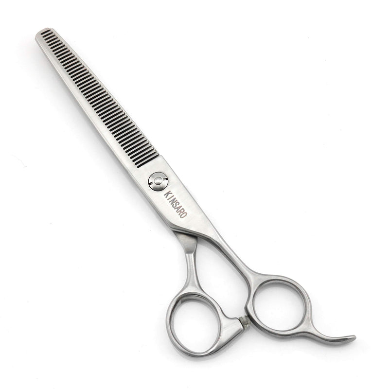 [Australia] - KINSARO Dog Grooming Scissors Dog Grooming Chunkers Dog Grooming Shears Dog Thinning Scissors for Dog 7" 6.75" Matte Silver 6.75" 46 Teeth Thinning 