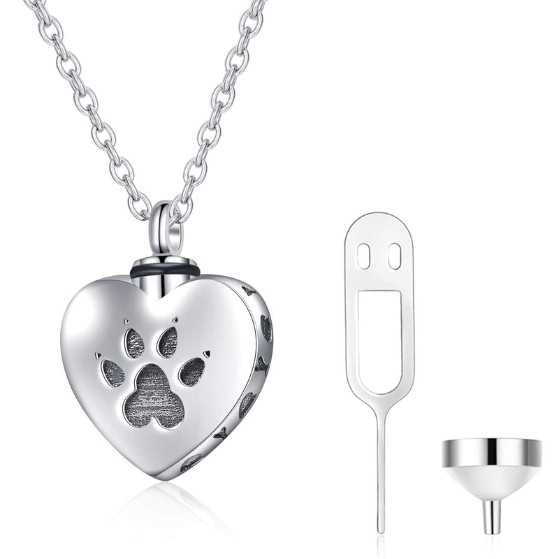 WINNICACA Cremation Jewelry for Pet Ashes Sterling Silver Urn Necklace for Pet Ashes 1-Pet - PawsPlanet Australia