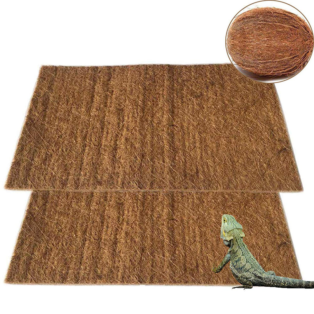 PIVBY Coconut Fiber Lizard Mat Natural Reptile Carpet Pet Terrarium Liner for Lizard Snake Chamelon Turtle Bedding Bunny Rabbit - PawsPlanet Australia