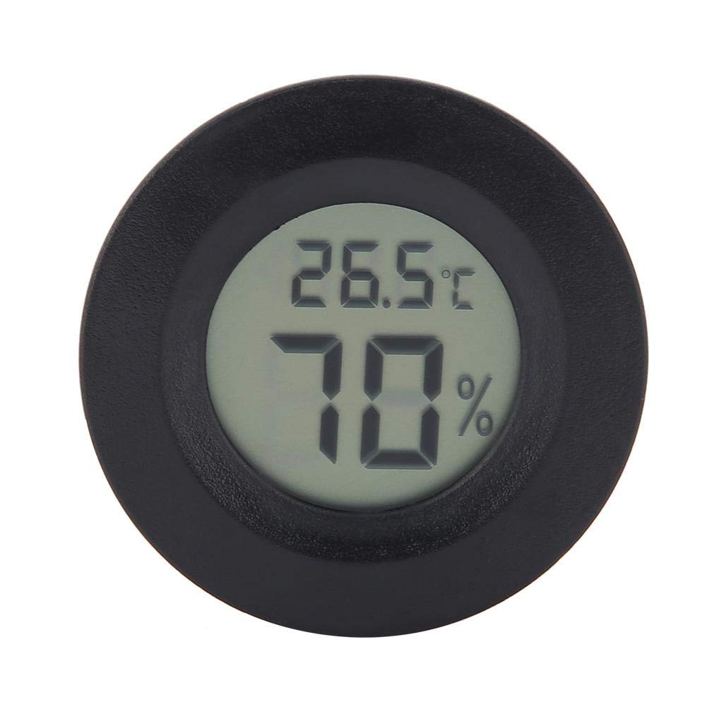 Garosa Mini Digital Hygrometer Thermometer Indoor Humidity Temperature Monitor Reptile with Large LCD Display and Backlight Black - PawsPlanet Australia