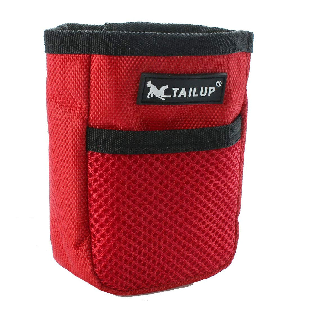 [Australia] - uxcell TAILUP Authorized Dog Treat Pouch Training Waist Bag Carry Pet Toys Dog Training Accessory Holder Front Mesh Pocket Easily Carries Red 