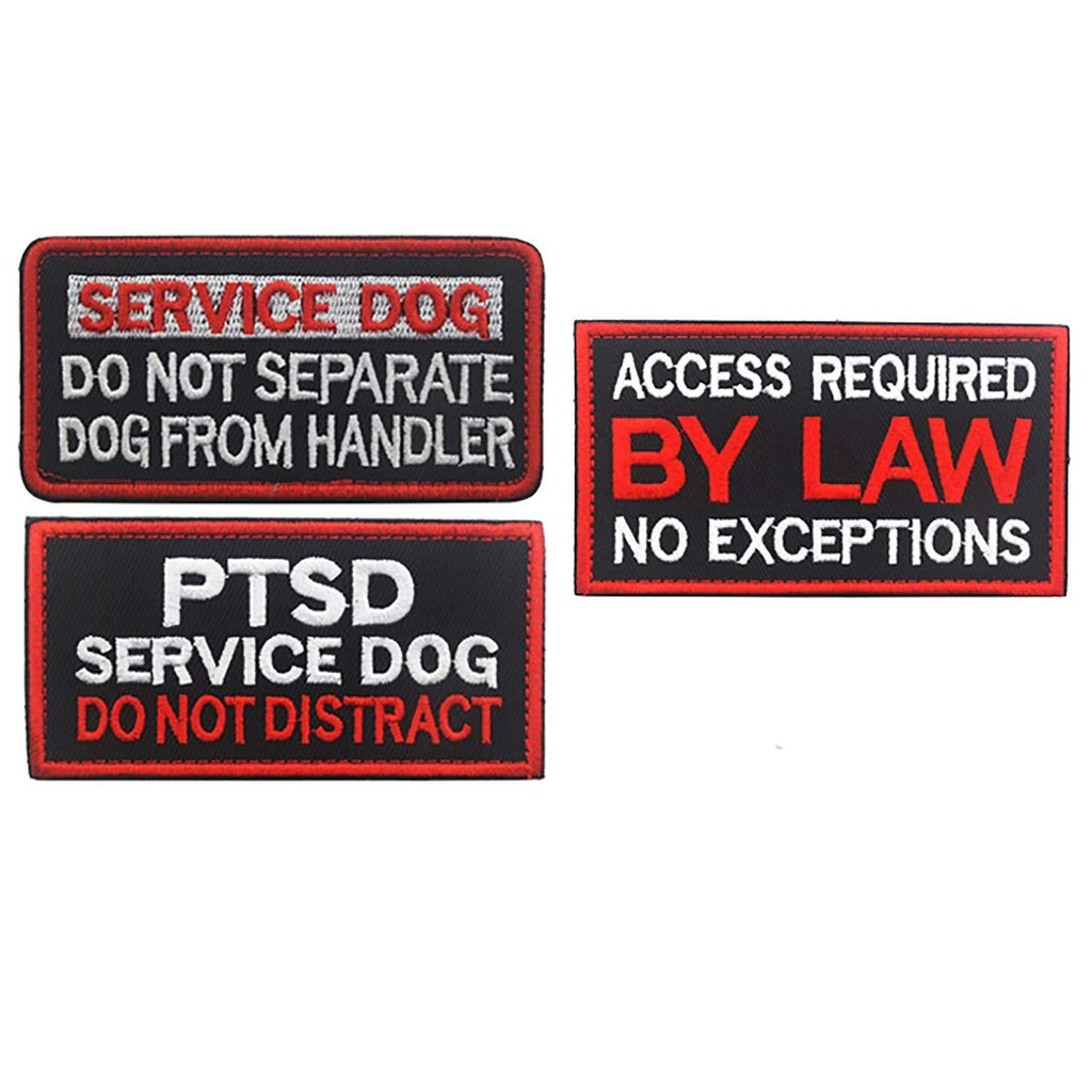 [Australia] - 3 Pcs Service Dog Morale Badge Embroidereed Dog Patches Working in Training Do Not Touch Hound Travel Hiking Backpack Saddlebags/Morale Service Dog Patches for Pet Tactical Harness Vest DBG1-3P-3 DBG01-3P-3 
