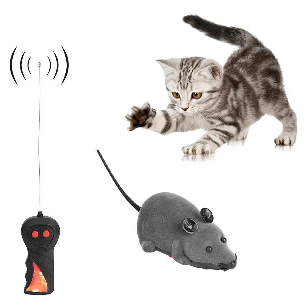 Remote Control Mouse Wireless Mouse Mice Toy for Cat Dog Funny Rat Novelty Gift Pet Toy (Brown) Brown - PawsPlanet Australia
