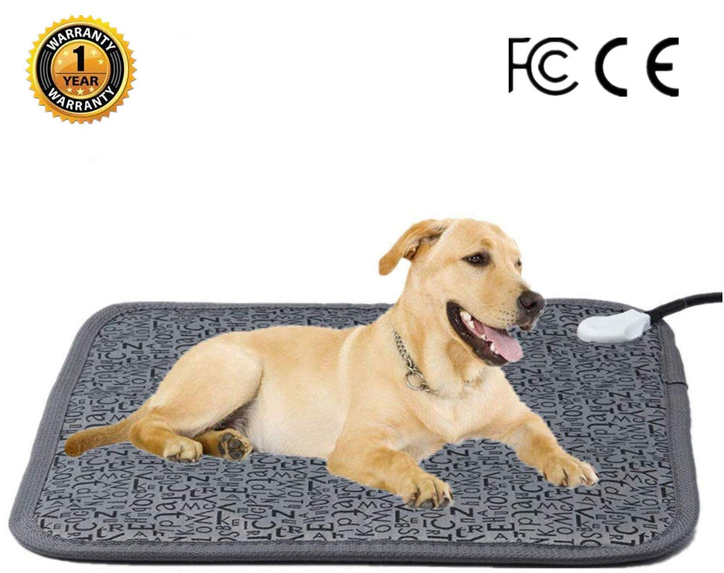 [Australia] - Ubei Pet Electric Heating Pad for Dog and Cat Adjustable Waterproof Anti-bite Steel Cord Dog Large Warm Bed Mat Heated Suitable for Pets Big Deds Pets Blankets and Kennel （28.3"x18.9"） 