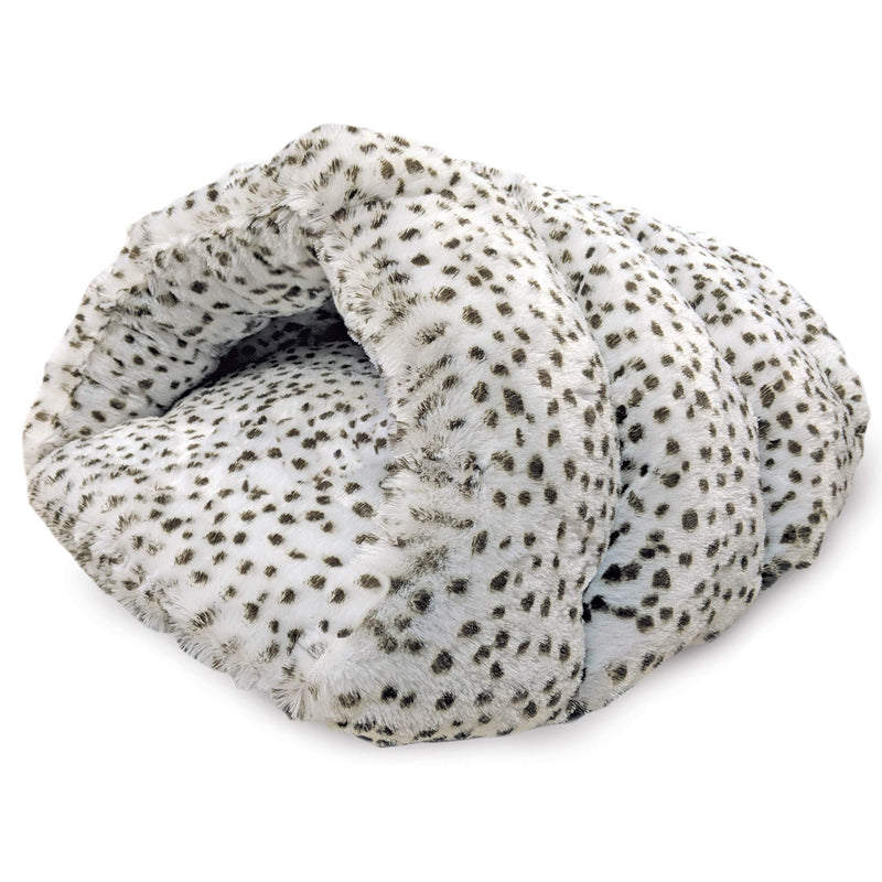 [Australia] - SPOT Ethical Products Sleep Zone Snow Leopard Cuddle Cave Small Dog & Cat Bed 22" 