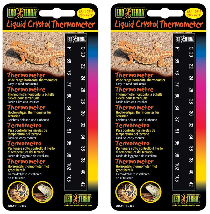 Exo Terra 2 Pack of Liquid Crystal Terrarium Thermometers - PawsPlanet Australia