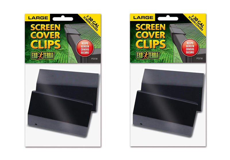 Exo Terra 2 Pack of Terrarium Screen Cover Clips, Small, for Aquariums and Glass Tanks - PawsPlanet Australia
