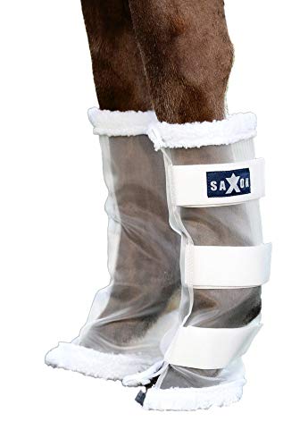 Saxon. Fly Leg Wraps for Horses Set of 4 White One-Size - PawsPlanet Australia