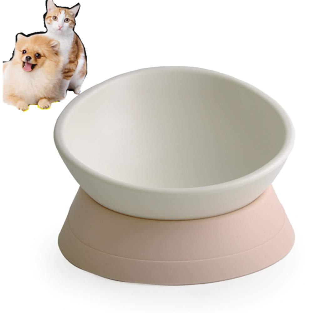[Australia] - Umysky Dog Bowls Anti-Slip Dog Cat Dish Detachable Rubber Dog Bowl Pet Sterile Tilted Pet Feeder Slope Base 