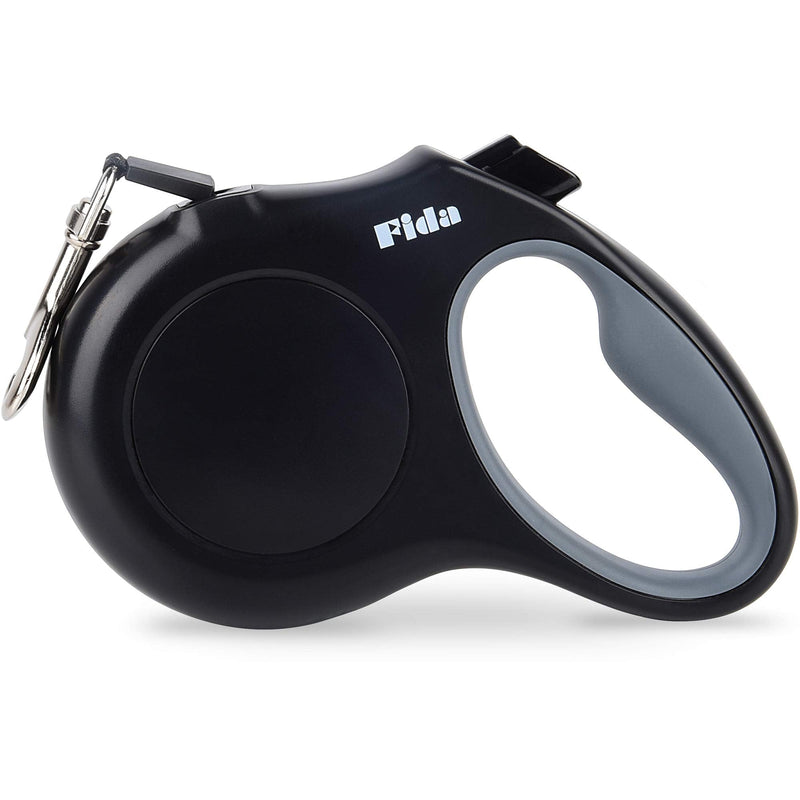 Fida Retractable Dog Leash, 16ft Heavy Duty Pet Walking Leash for X-Small/Small/Medium/Large Dog or Cat up to 110 lbs, Tangle Free. One-Hand Brake Black - PawsPlanet Australia