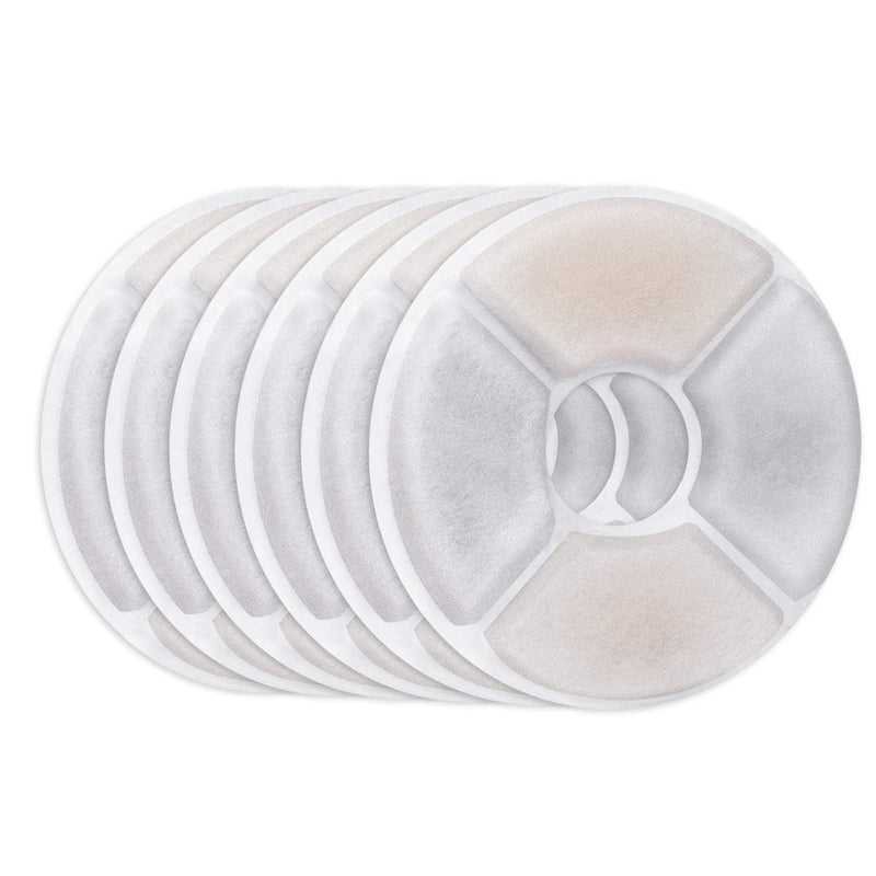 Wonder Creature Cat Water Fountain Filter Replacement for Stainless Steel Top Cat Fountain, 6 Carbon Filters Pack - PawsPlanet Australia