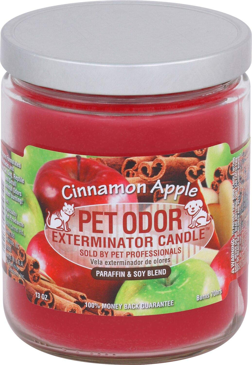 Pet Odor Exterminator Cinnamon Apple Candle - 13 oz, Pack of 2 - PawsPlanet Australia