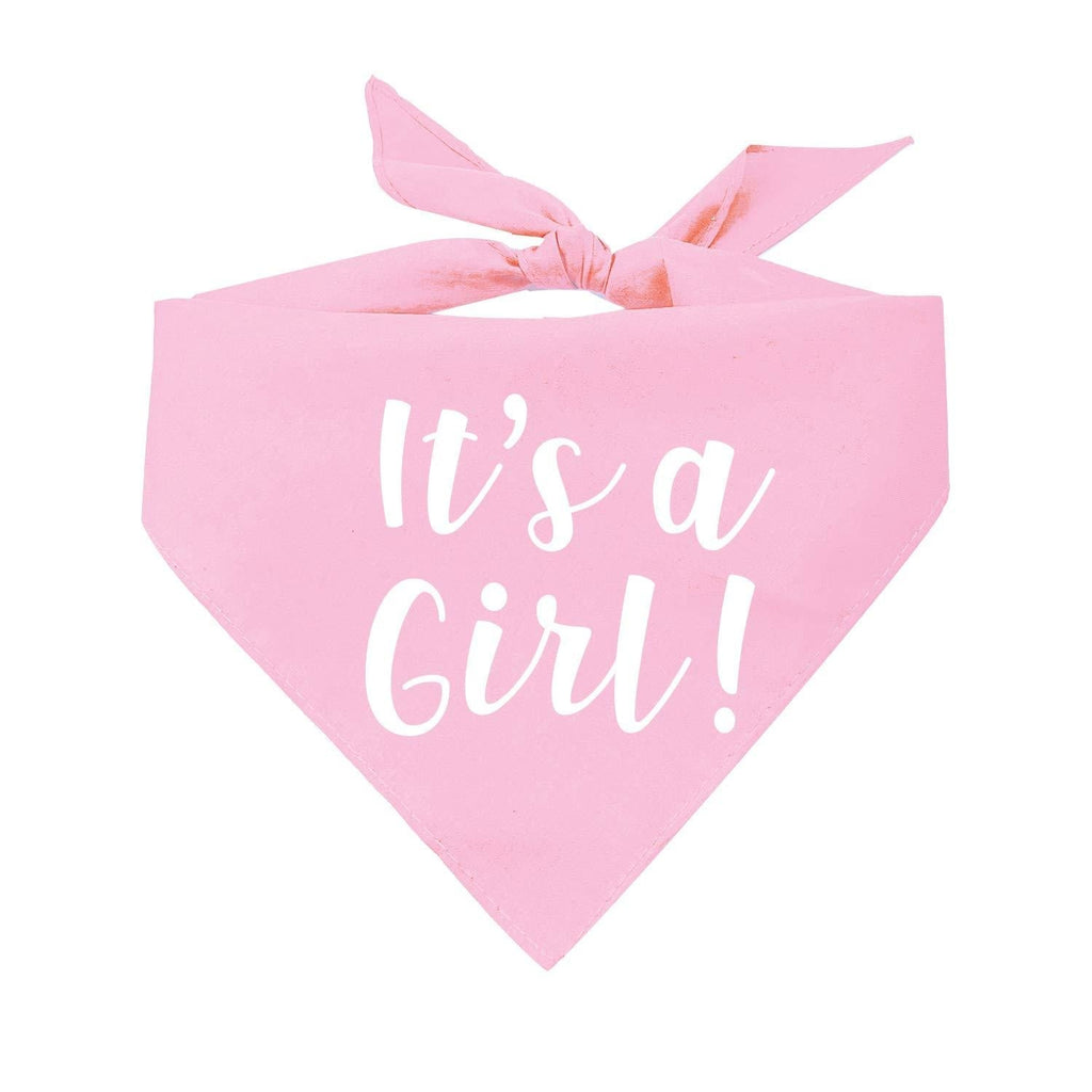 [Australia] - It's A Boy Or It's A Girl Gender Reveal/Baby Announcement Dog Bandana One Size Fits Most Pink 