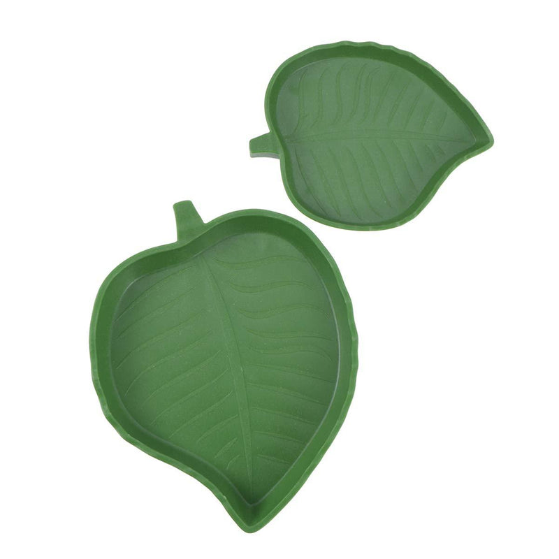 POPETPOP 2Pcs Leaf Design Plastic Prevent Tipping Moving and Chewing Food Dish Hamster Bowl for Small Rodents Gerbil Hamsters Mice Guinea Pig Cavy Hedgehog - PawsPlanet Australia