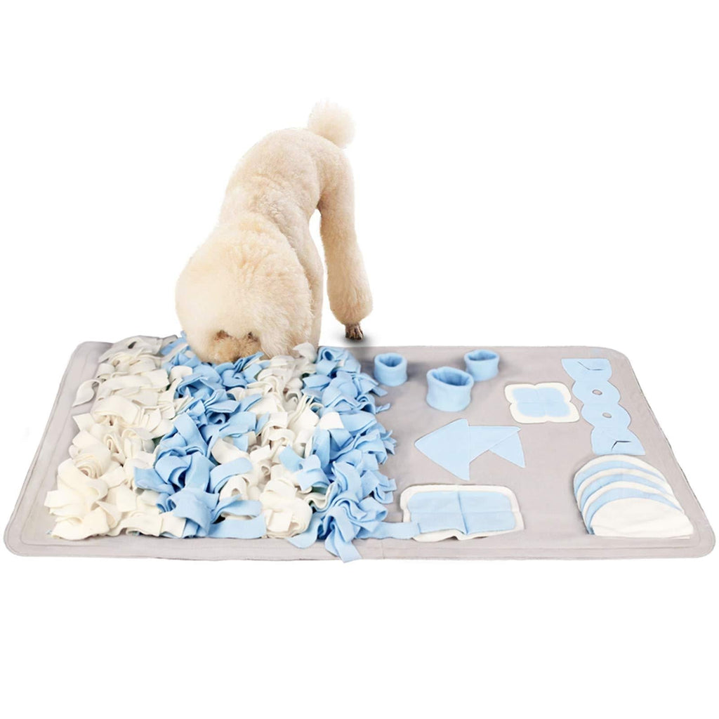 Snuffle Mat for Small Large Dogs Nosework Feeding Mat Easy to Fill and Machine Washable Training Mats Pet Activity/Toy/Play Mat, Great for Stress Release M 23.6" x 39.4" Grey - PawsPlanet Australia
