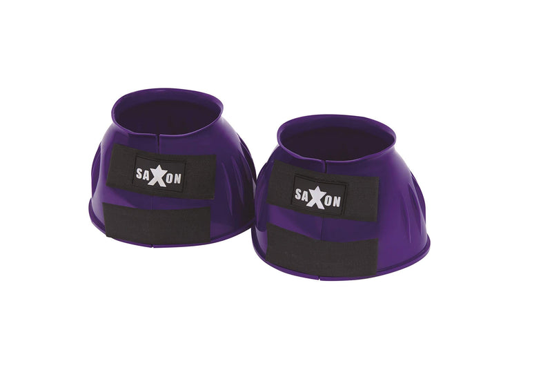 Saxon. Double Tape PVC Ribbed Bell Boots Purple Cob - PawsPlanet Australia