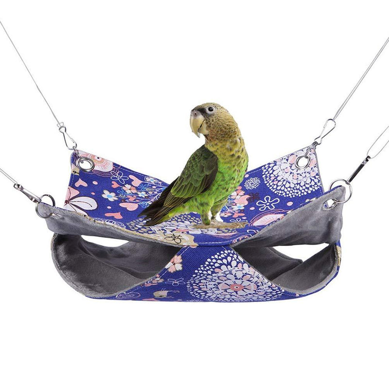 [Australia] - Keersi Warm Double Hammock Bird Nest Bed for Bird Parrot Budgie Parakeet Cockatiel Conure Lovebird Finch Canary Cockatoo African Grey Amazon Hamster Chinchinlla Small Animals Cage Toy M-10x10inch 