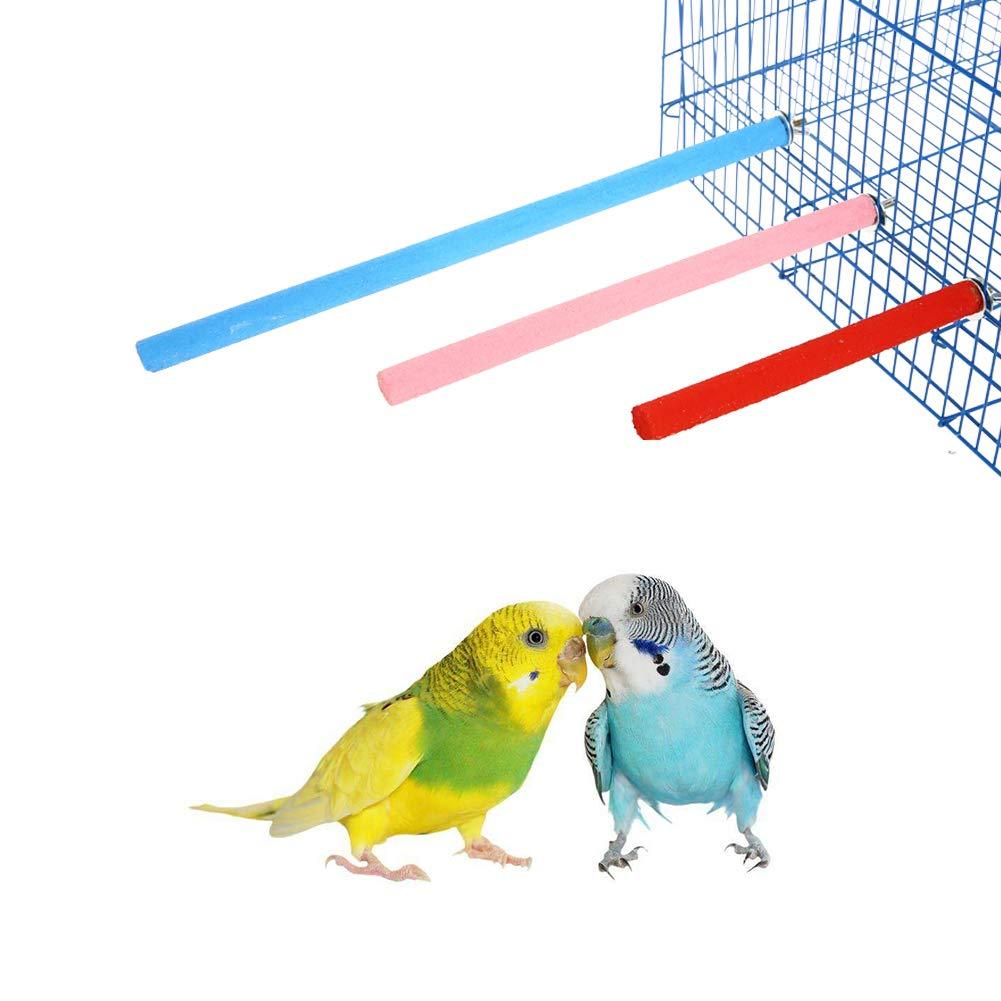[Australia] - QBLEEV Parrot Paw Beak Nail Grinding Poles Colorful Stand Rod,Birds Sharpen Stick Play Stand Easy Carry Shower Perches,Pet Chew Bite Bar Rack Toys for Macaw Cockatoo African Greys Budgies,3 Packs Diameter:2cm/0.8" 