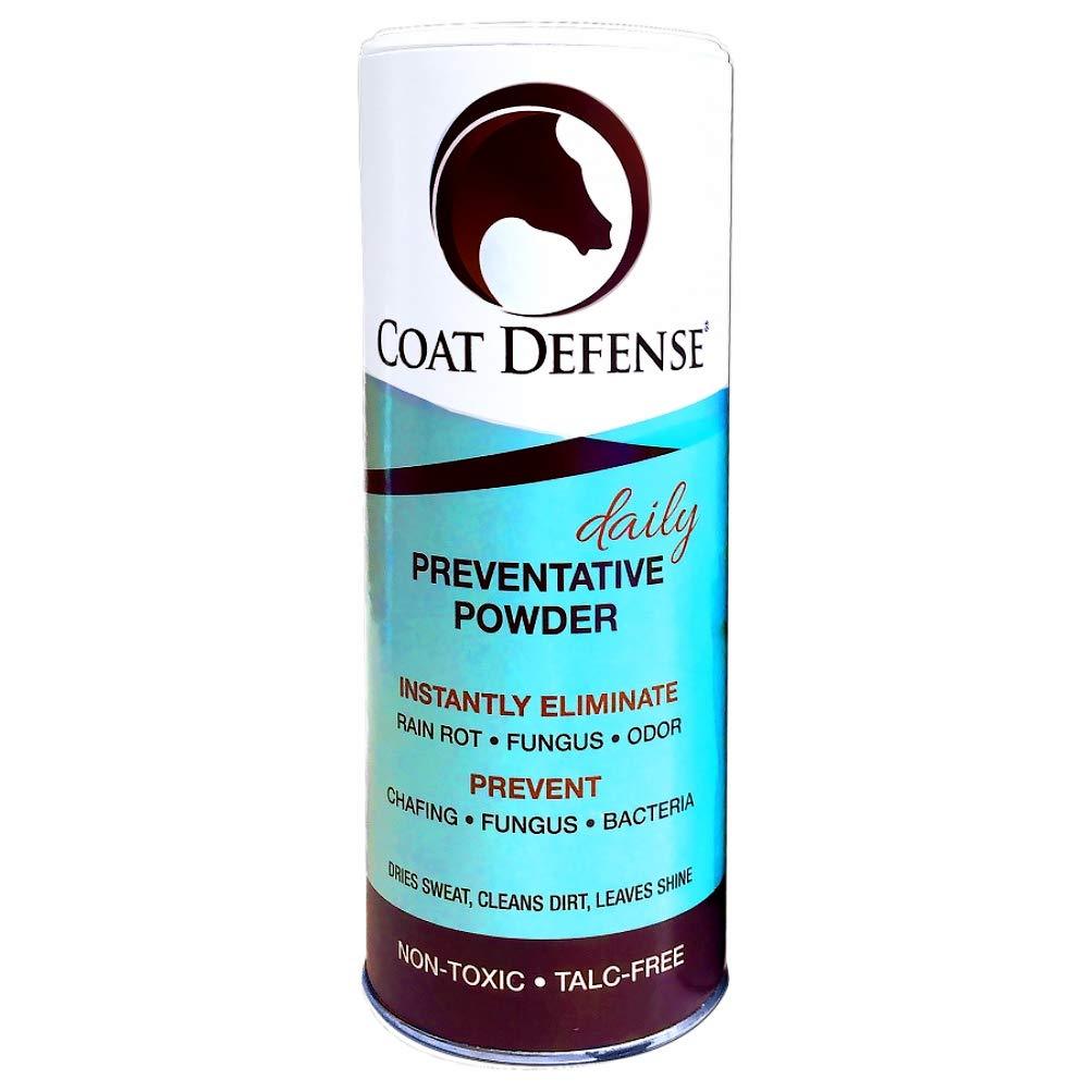 [Australia] - Coat Defense Daily Preventative Powder for Horses. Cleans and Deodorizes Without Water. Shake On, Work In, Brush Out. Eliminates Odor, Bacteria, Fungi, Rain Rot. Safe. Talc-Free. Made in USA. 24 Ounce 