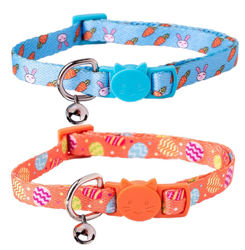 [Australia] - JPB Breakaway Cat Collar Kit - Kitten Collars with Bell in Egg and Rabbit Design 