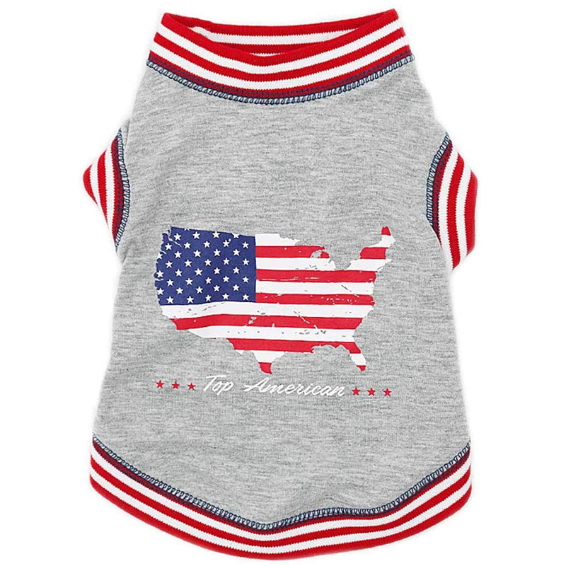 kyeese Dog Shirt American Flag Patriotic Soft Dog T-Shirt Tank Top Sleeveless Vest for Small Dogs Large - PawsPlanet Australia