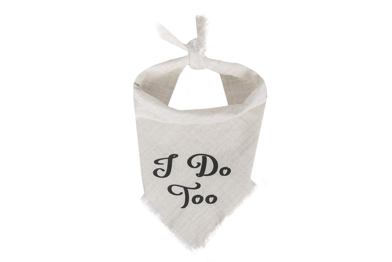 [Australia] - Willowear I Do Too Puppy Dog Pet Bandanas Elegant Wedding Accessories for Bridal Shower Gifts Wedding Photos Large I Do Too Black 