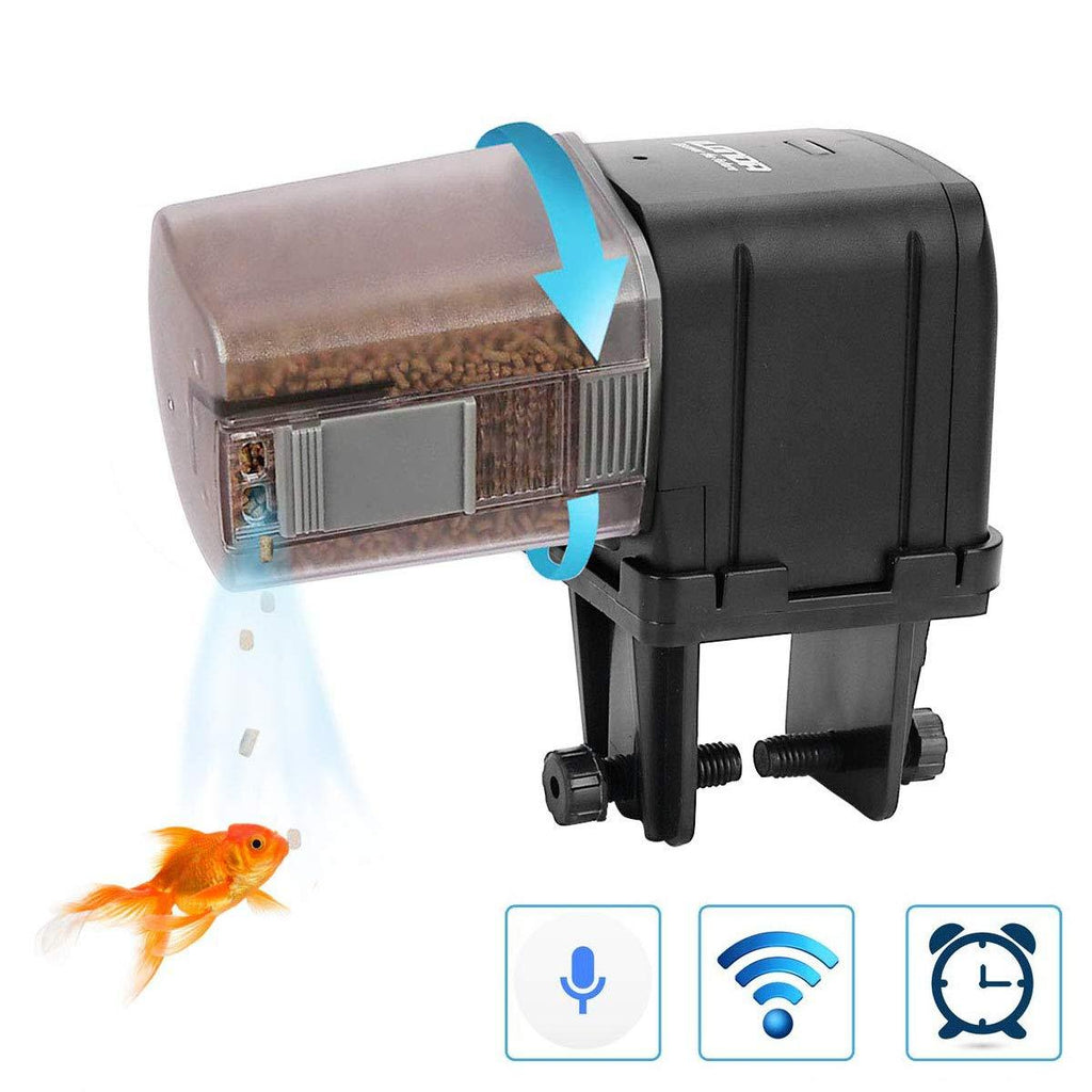 [Australia] - lychee [Upgrade] WiFi Control Automatic Fish Feeder with APP Aquarium Automatic Fish Feeder, WiFi Control Auto Fish Food Dispenser for Home Office 