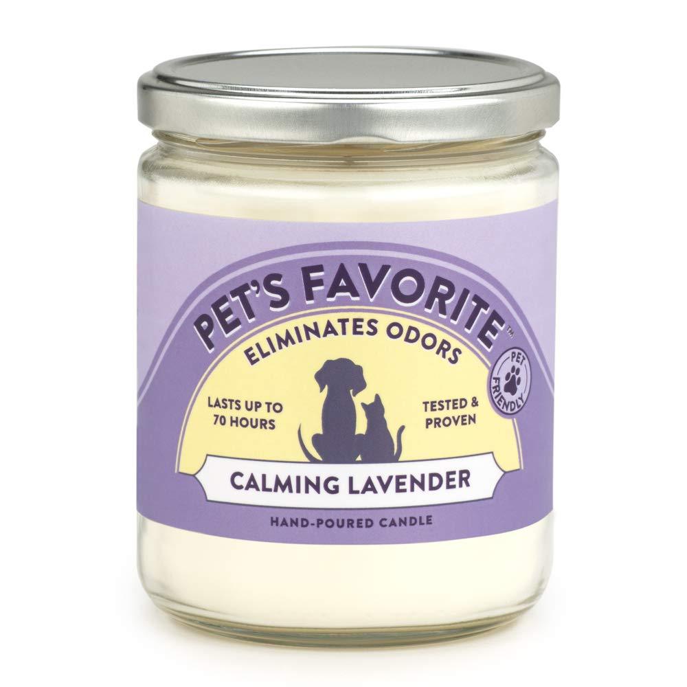 [Australia] - Pet's Favorite - Tested & Proven - Odor Eliminating Candle in 4 Great Fragrances, Pet-Friendly Scented Candle – 70-Hour Burn Time, Cotton Wick - Calming Lavender Pack of 1 