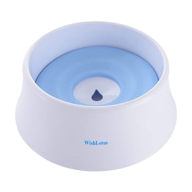 [Australia] - WishLotus Dog Water Bowl with Floating Disk Spill Proof Water Bowl,Anti-Overturn/Anti-Dust/Anti-Choking Anti-Overflow Bowl to Slow Down Drinking Speed for Dogs and Cats, 1200ML Blue 