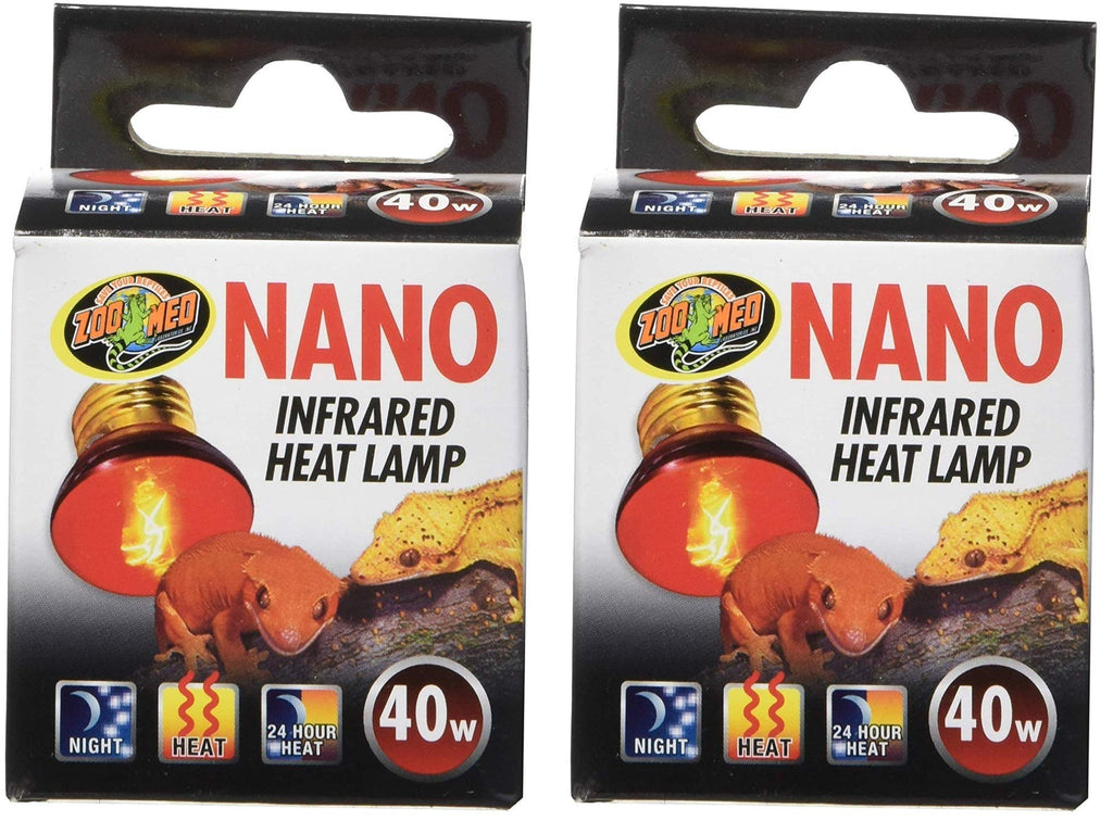 Zoo Med 2 Pack of Nano Infrared Heat Lamps, 40 Watt - PawsPlanet Australia